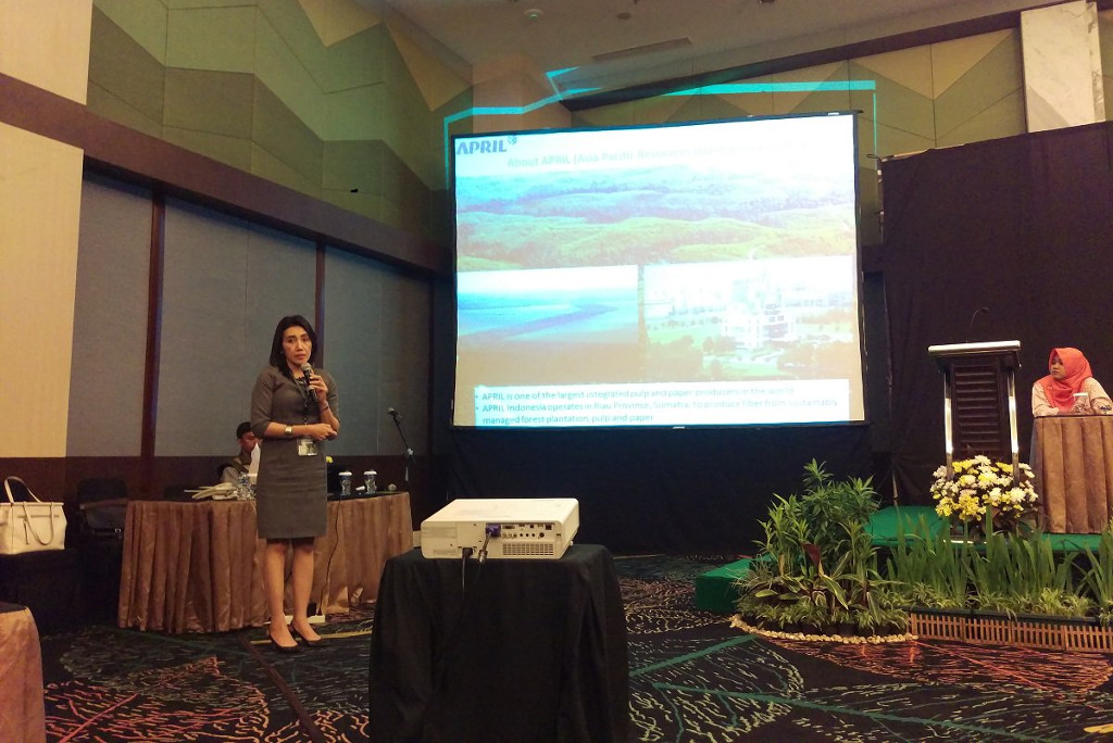 APRIL Deputy Director of Corporate Affairs, Dian Novarina in IUFRO Conference